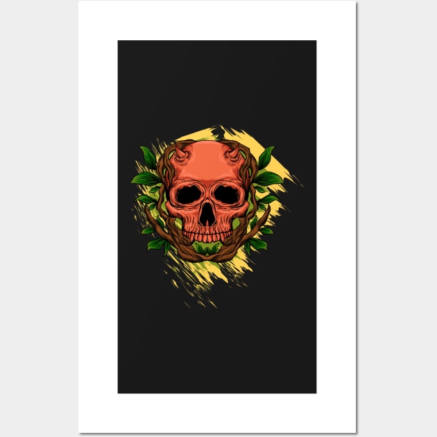 Demon skull Wall Art by Indraokta22